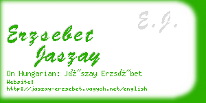 erzsebet jaszay business card